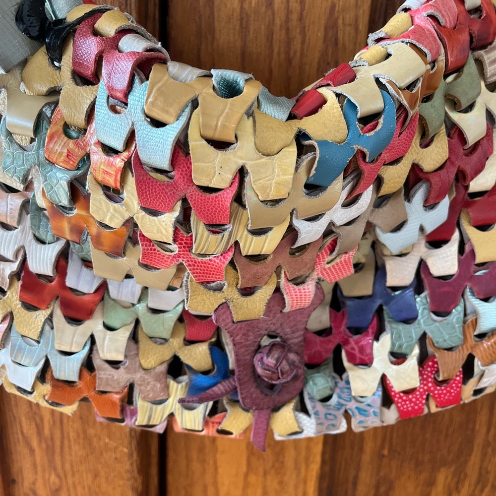 Nila Anthony Multicolor Patchwork Leather Hobo Ba… - image 4